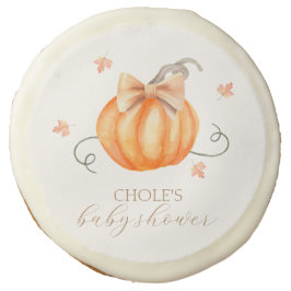 Söt lilla Pumpkin Bow Fall Baby Shower
