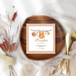 Söt lilla Pumpkin Fall babydusch Pappersservett