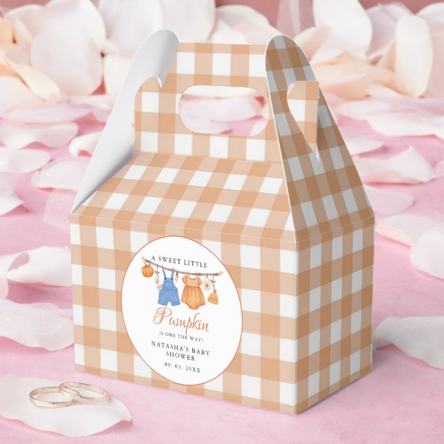 Söt lilla Pumpkin Fall babydusch Presentaskar (Bröllop)