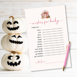 Söt lilla Pumpkin Önskemål för Baby Advice Card