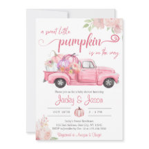 Söt lilla Pumpkin Rosa Girl Baby Shower