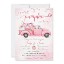 Söt lilla Pumpkin Rosa Girl Baby Shower