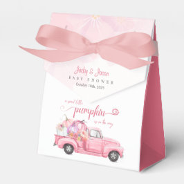 Söt lilla Pumpkin Rosa Girl Baby Shower Presentaskar