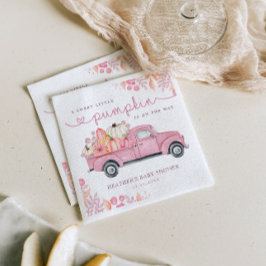 Söt lilla Pumpkin Rosa Höstbabyskor Pappersservett