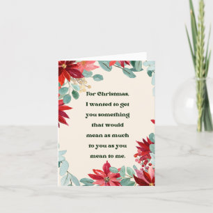 Söt lilla Röda Lastbil med Julgran-skämt Helgkort