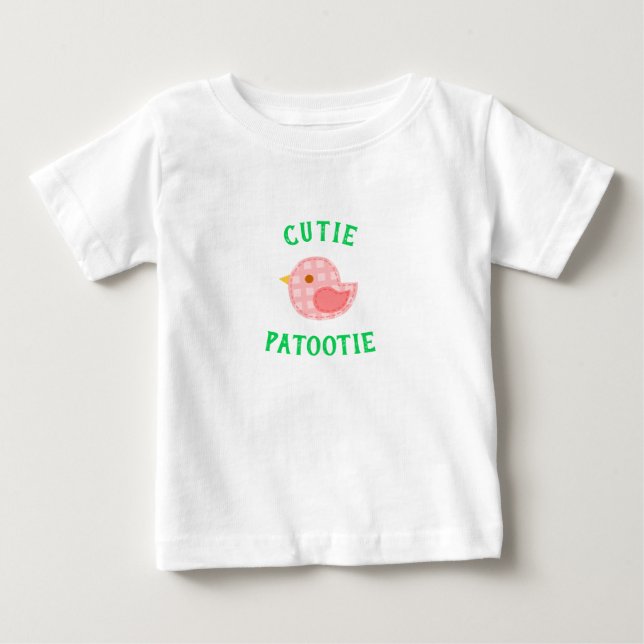 Söt lilla rosa fågel söta tjejers t-shirt (Framsida)
