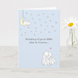 Söt lilla stjärnan i himlen Förlust av barnsympati Kort