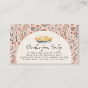 Söt lilla tjej rosa blommig baby shower bok önskas tilläggskort