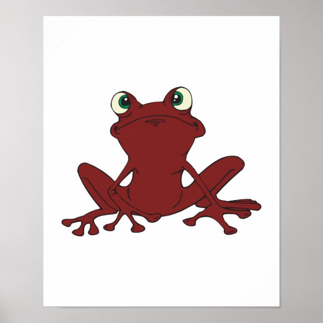 Söt lilla träd groda poster (Framsidan)