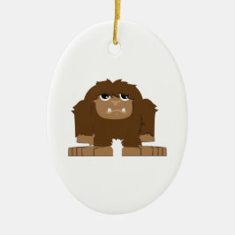 Söt lille Bigfoot Julgransprydnad Keramik