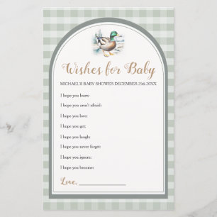 Söt lille Duckling Baby Shower Önskemål för Baby