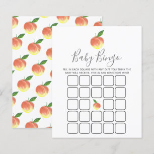 Söt lille Peach Baby Shower Bingo