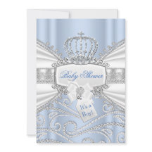 Söt lille prins Diamant pojke Baby Shower