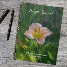 Söt Lily Flower Art Prayer Journal