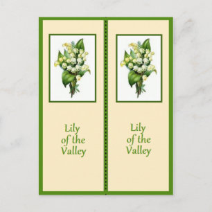 Söt Lily of the Valley Bookmark Vykort