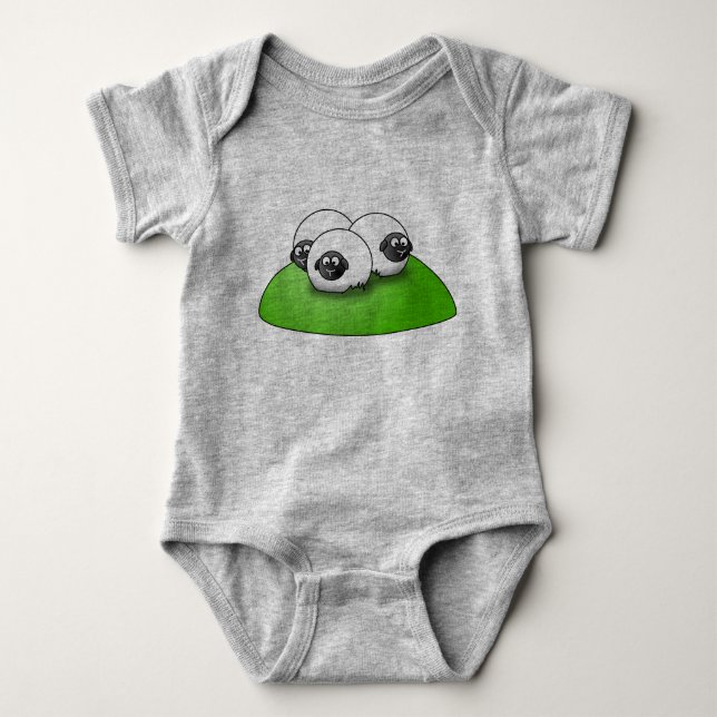 Söt Liten Alien Baby Bodysuit - Grön Rymd T Shirt (Framsida)