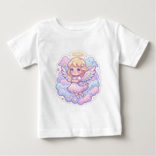 Söt liten ängel Chibi-flicka Pastell Baby T-Shirt