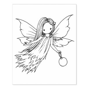 Söt liten änglaillustration av Molly Harrison Stämpel