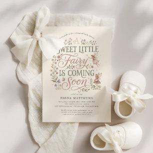 Söt liten änglalik magisk baby shower-inbjudan inbjudningar