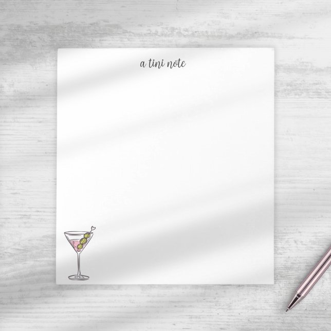 Söt liten anteckningsbok för Martini-cocktail Anteckningsblock (Skapare uppladdad)