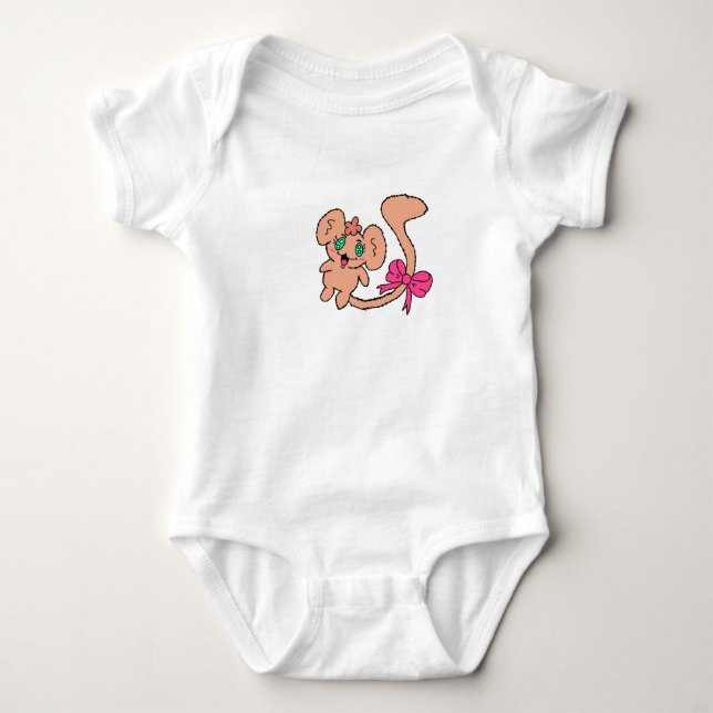 Söt Liten Apa Bebis Top T Shirt (Framsida)