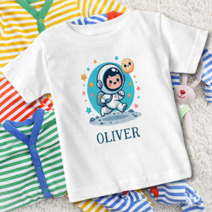 Söt liten astronaut på månen t shirt