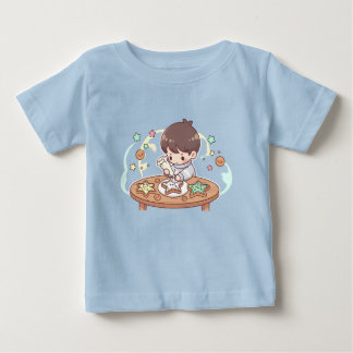 Söt liten bagare pojke Kawaii kakor bakning Småbar T Shirt