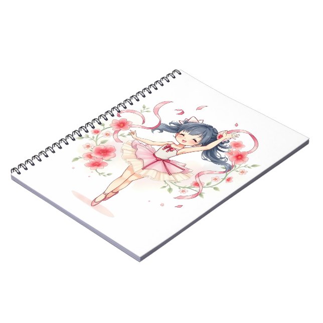 Söt liten balettflicka anteckningsbok (Vänstra Sidan)