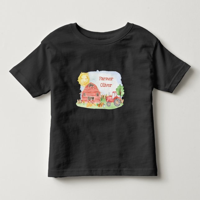 Söt liten barnbond med förnamn t shirt (Framsida)