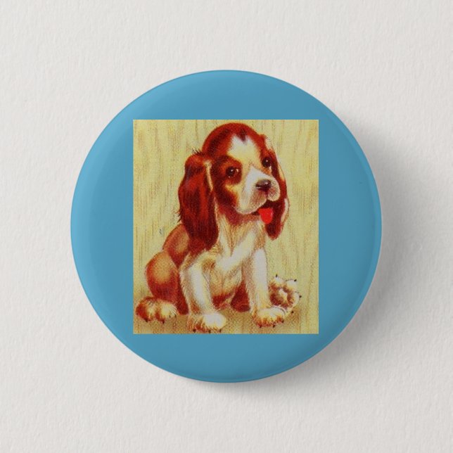 söt liten beagle-valp knapp (Framsida)