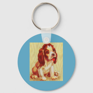 söt liten beagle-valp nyckelring