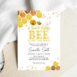 Söt Liten Bina Honey Bee Baby Shower Inbjudan