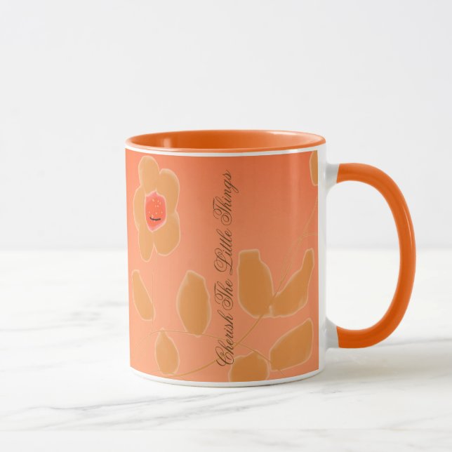 Söt liten blommig accent mugg (Höger)