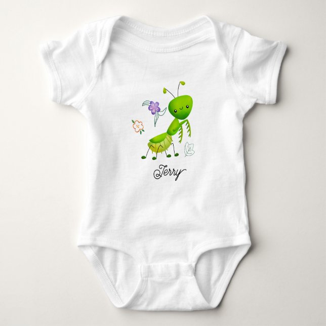 Söt Liten Bönsyrsa T Shirt (Framsida)