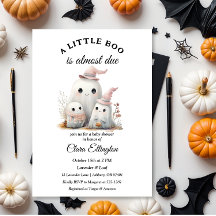 söt liten boo-tjej Första Halloween Baby shower