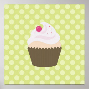 Söt Liten Cupcake Poster