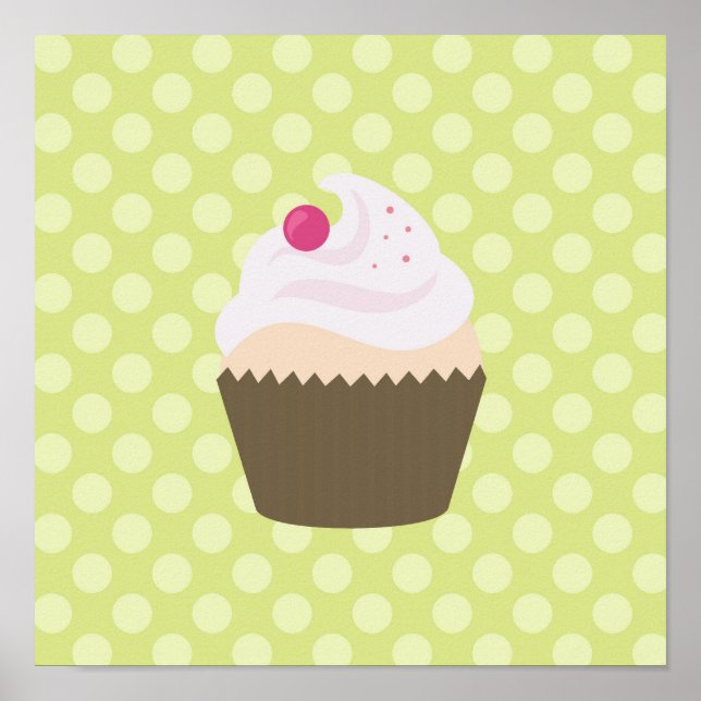Söt Liten Cupcake Poster (Framsidan)