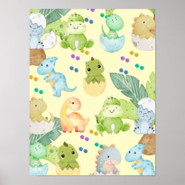 Söt liten Dino Poster