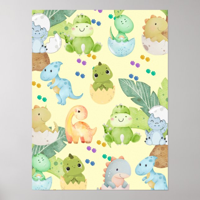 Söt liten Dino Poster (Framsidan)