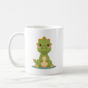 söt liten dinosaurie kaffemugg