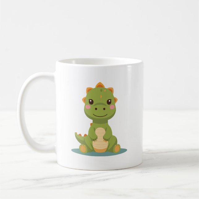 söt liten dinosaurie kaffemugg (Vänster)