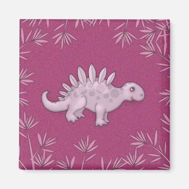 Söt Liten Dinosaurie Magnet (Framsidan)