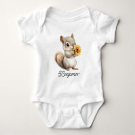 Söt liten ekorre med tusenskönor t shirt