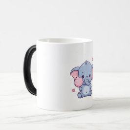 Söt Liten Elefant Magisk Mugg