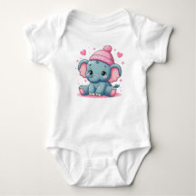 Söt liten elefantbaby-overall