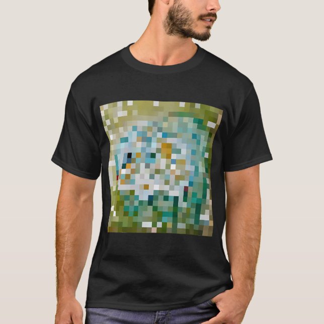 Söt liten fisk i pixel t shirt (Framsida)