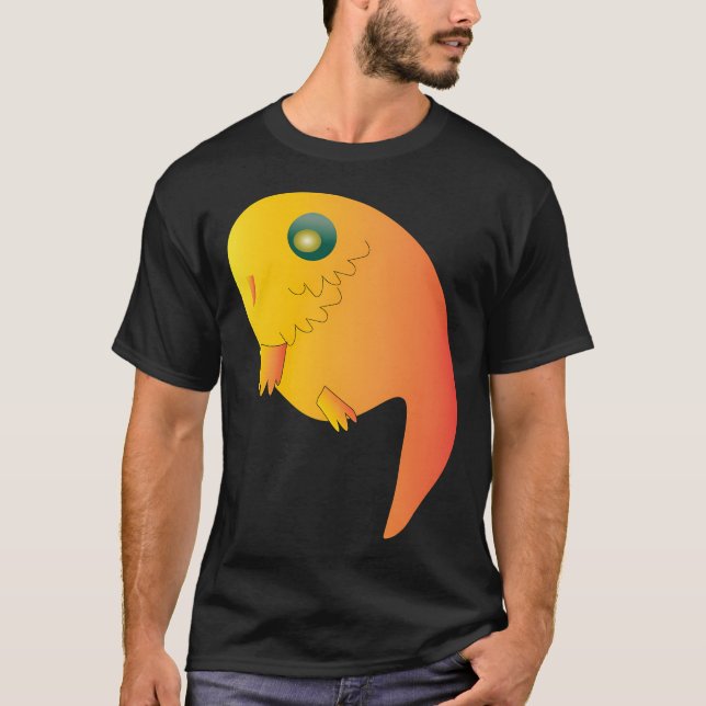 Söt Liten Fisk Konst T Shirt (Framsida)