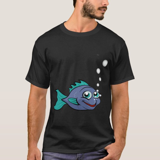 Söt liten fisk t shirt (Framsida)