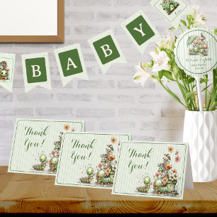 Söt liten fjärilsbaby Baby Shower  Tack Kort
