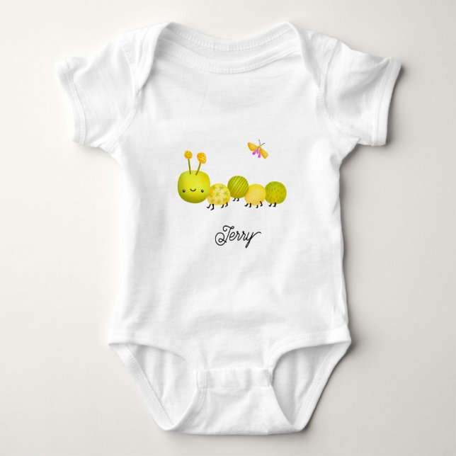 Söt liten fjärilslarv insekten t shirt (Framsida)